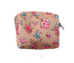 Women Coin Purse Cute Flower Printing Ladies Small Wallet Pocket Headset Line Pouch Credit Card Holder Lipstick Bag Girl Gift