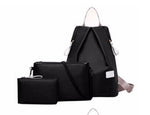 TEXU 3 Sets Women Shoulder Oxford  Women Rucksack Bag +Shoulder bag Messenger Bag + Women Portable Purse