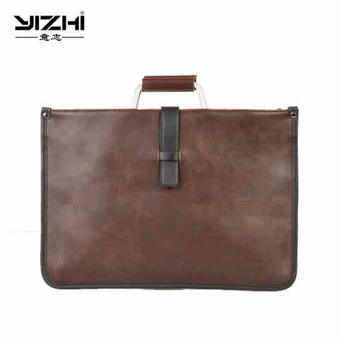 YIZHI 2018 Business Men's  High-quality PU Leather Bi-color Optional Single With Backpack Hook Open