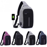 The New Waterproof Anti-Theft Chest Bag Hide Zipper Briefcase Charging Messenger Bag