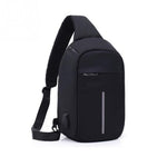 The New Waterproof Anti-Theft Chest Bag Hide Zipper Briefcase Charging Messenger Bag