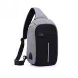 The New Waterproof Anti-Theft Chest Bag Hide Zipper Briefcase Charging Messenger Bag