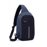 The New Waterproof Anti-Theft Chest Bag Hide Zipper Briefcase Charging Messenger Bag