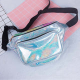 8 Colors New Holographic Waist Bag For Women Laser Fanny Pack Belt Bag Bum Bag Unisex Banana Bags