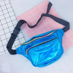 8 Colors New Holographic Waist Bag For Women Laser Fanny Pack Belt Bag Bum Bag Unisex Banana Bags