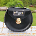 Girls Mini Cute Chain Crossbody Bags PU Leather Coin Purse Small Messenger Bags Kids Round Shoulder Bags Protable Handbags