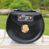 Girls Mini Cute Chain Crossbody Bags PU Leather Coin Purse Small Messenger Bags Kids Round Shoulder Bags Protable Handbags