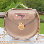 Girls Mini Cute Chain Crossbody Bags PU Leather Coin Purse Small Messenger Bags Kids Round Shoulder Bags Protable Handbags