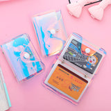 Women Laser Transparent Card Case Men's PVC Credit Business Card Holders Organizer Travel Girl's Passport Cover Wallet Purse Bag