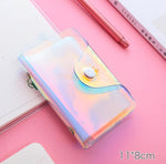 Women Laser Transparent Card Case Men's PVC Credit Business Card Holders Organizer Travel Girl's Passport Cover Wallet Purse Bag