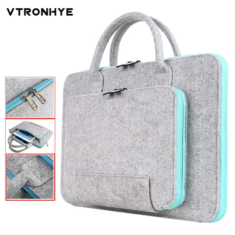 11 13 14 15.6 17.3 Inch Super Light Solid Wool Felt Laptop Bag Handbag for MacBook Lenovo Dell HP Asus Computer Bag Men Women