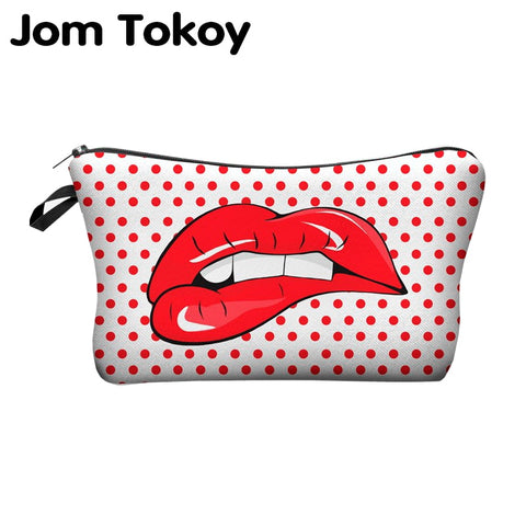 Jom Tokoy Printing Makeup Bags With Multicolor Pattern Cute Cosmetics Pouchs For Travel Ladies Pouch Women Cosmetic Bag