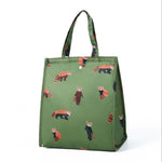 Animal Flamingo Lunch Bags Women Portable Functional Canvas Stripe Insulated Thermal Food Picnic Kids Cooler Lunch Box Bag Tote