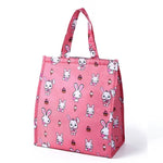 Animal Flamingo Lunch Bags Women Portable Functional Canvas Stripe Insulated Thermal Food Picnic Kids Cooler Lunch Box Bag Tote