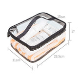 Waterproof Transparent PVC Bath Cosmetic Bag Women Make Up Case Travel Zipper Makeup Beauty Wash Organizer Toiletry Storage Kit