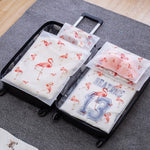 Transparent Cosmetic Bag Flamingo Travel Makeup Case Women Zipper Make Up Bath Organizer Storage Pouch Toiletry Wash Beauty Box