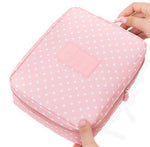 Women Cosmetic bag Makeup bag Case Make Up Organizer Toiletry Storage Neceser Rushed Floral Nylon Zipper New Travel Wash pouch