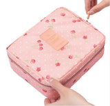 Women Cosmetic bag Makeup bag Case Make Up Organizer Toiletry Storage Neceser Rushed Floral Nylon Zipper New Travel Wash pouch