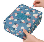 Women Cosmetic bag Makeup bag Case Make Up Organizer Toiletry Storage Neceser Rushed Floral Nylon Zipper New Travel Wash pouch