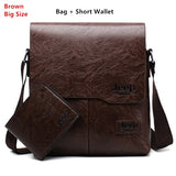 Men Tote Bags Set JEEP BULUO Famous Brand New Fashion Man Leather Messenger Bag Male Cross Body Shoulder Business Bags For Men