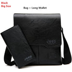 Men Tote Bags Set JEEP BULUO Famous Brand New Fashion Man Leather Messenger Bag Male Cross Body Shoulder Business Bags For Men