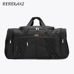 REREKAXI Large Capacity Men's Travel Bag Women's Waterproof Polyester Hand Luggage Bag Male Travel Duffle Bags Packing Cubes