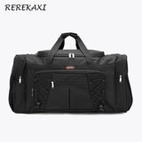 REREKAXI Large Capacity Men's Travel Bag Women's Waterproof Polyester Hand Luggage Bag Male Travel Duffle Bags Packing Cubes