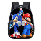 12 Inch Super Mario Bros Sonic Boom Hedgehogs Kindergarten School Bags Bookbags Children Baby Toddler bag Kids Backpack Gift