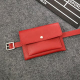 DCOS-Fashion Women Bag PU leather Waist Pack Femal Belt Bag Phone Pouch Bags Hotsale Women Waist Packs