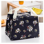 Functional Pattern Cooler Lunch Box Portable Insulated Canvas Lunch Bag Thermal Food Picnic Lunch Bags For Women Kids