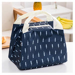 Functional Pattern Cooler Lunch Box Portable Insulated Canvas Lunch Bag Thermal Food Picnic Lunch Bags For Women Kids