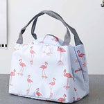 Functional Pattern Cooler Lunch Box Portable Insulated Canvas Lunch Bag Thermal Food Picnic Lunch Bags For Women Kids