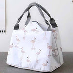 Functional Pattern Cooler Lunch Box Portable Insulated Canvas Lunch Bag Thermal Food Picnic Lunch Bags For Women Kids