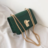 Mini Square Flip bag 2019 Summer New Quality PU Leather Women's Designer Handbag Stone pattern Lock Chain Shoulder Messenger Bag