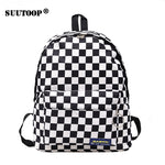 2019 Unisex Plaid Nylon Female Travel Daypack Laptop Backpack Book Schoolbags Feminina School Casual Rucksack Women Bag Rugzak