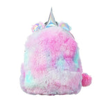 2019 New 3D Cartoon kids bag holographic pink backpack for children Plush school bags pu backpack for girls mochila escolar