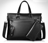 VORMOR Fashion Men Tote Casual Briefcase Business Leather Shoulder Bag High Quality Messenger Bag Laptop Handbag Men's Bag set