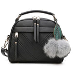 New fashion women's shoulder bag PU leather solid color messenger bag casual handbag