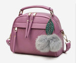 New fashion women's shoulder bag PU leather solid color messenger bag casual handbag