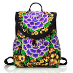 2019 NEW Vintage ethnic style backpack fashion embroidery flower backpack travel shoulder bag