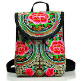 2019 NEW Vintage ethnic style backpack fashion embroidery flower backpack travel shoulder bag