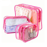 Travel Transparent Cosmetic Bag PVC Women Zipper Clear Makeup Bags Beauty Case Make Up Organizer Storage Bath Toiletry Wash Bag