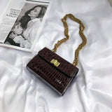 Stone pattern Mini Crossbody bags For Women 2019 Quality PU Leather Ladies Chain Designer Handbags Lock Shoulder Messenger Bag