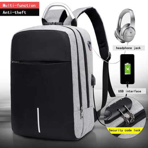 OUBDAR Men Multifunction Anti Theft Backpack 15.6" Inch Laptop Usb Charging Backpacks Waterproof Schoolbag Business Travel Bags
