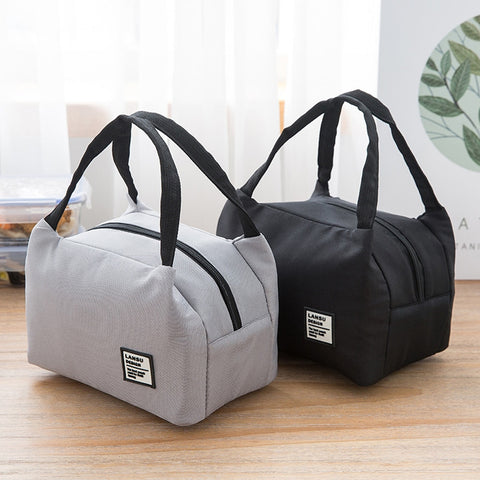 For Women Kids Men Insulated Canvas Box Tote Bag Thermal Cooler Food Lunch Bags Waterproof Handle Carrying Lunch Cases 10Oct 16