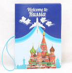 eTya Fashion Travel Passport Covers PVC Leather Passport Credit  Holder Bag Case Wallet Purse Student Kids Gift